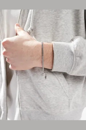 LOST SOULS Intertwined curb chain bracelet in stainless steel