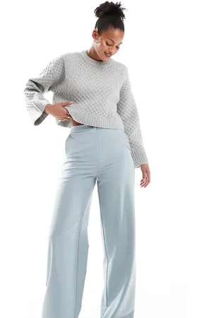 ASOS Tall tailored relaxed straight leg trousers in light
