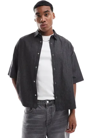 ASOS Boxy denim regular shirt in