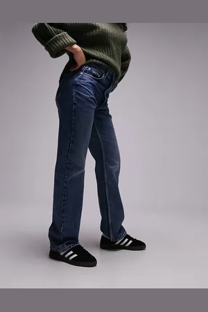 Topshop Hourglass Kort high rise straight jean in mid