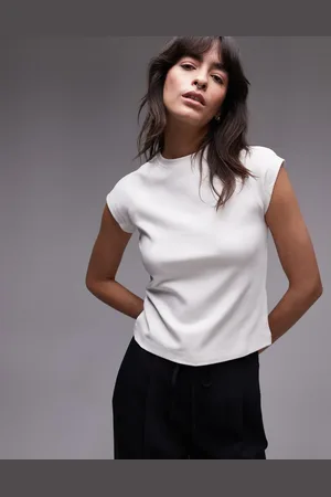 & OTHER STORIES Jersey slim fit top with cap sleeves in