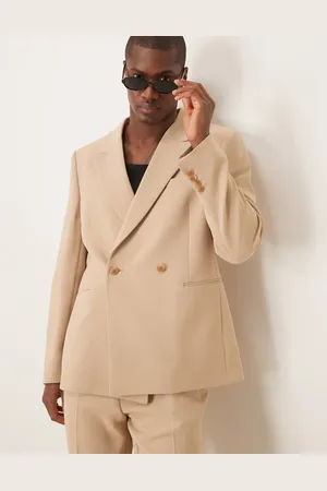 ASOS Slim suit jacket in stone texture