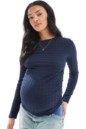 VERO MODA Textured ruched long sleeve top in
