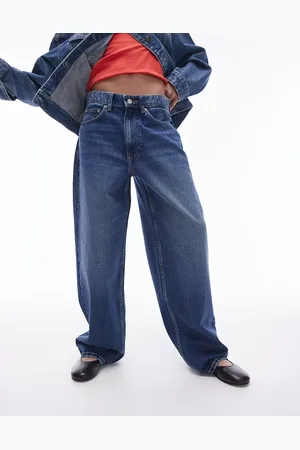 Topshop Gilmore boyfriend low slung jean in rich