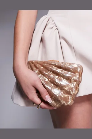 River Island Shell clutch bag in