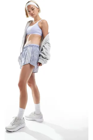 adidas Adidas Running Own The Run shorts in grey violet print