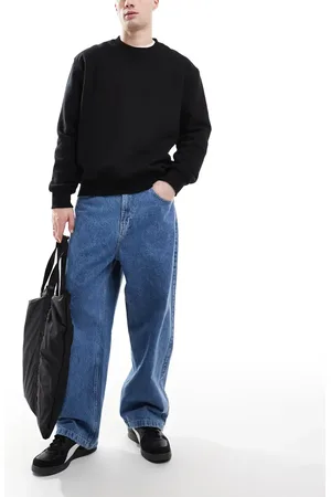 Bershka Loose baggy fit jeans in dark