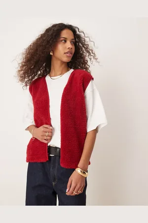 ASOS Borg gilet with binding in