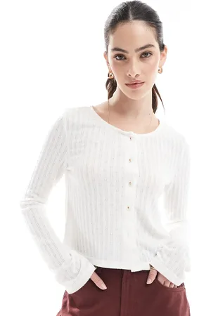 Pieces® Pointelle cardigan in cloud
