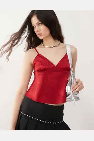 Motel Marinda jacquard satin cami top in