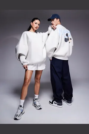ASOS Disney unisex extreme oversized scuba sweatshirt with Mickey Mouse prints in marl