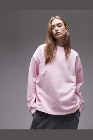 ARKET Relaxed soft crew neck terry sweatshirt in light