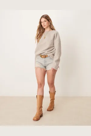 Free People Now or never distressed denim shorts in well worn