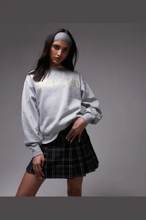 House of Sunny The family crew neck oversized sweater in thunder