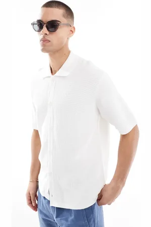 Bershka Button through knitted shirt in