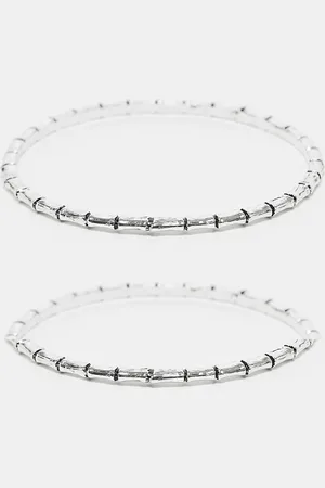 Reclaimed Unisex bamboo bracelet 2 pack in