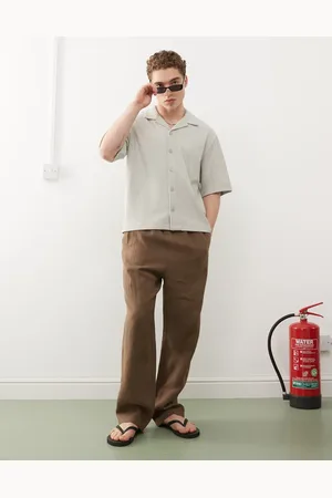 Weekday Seth linen blend trousers in exclusive to ASOS