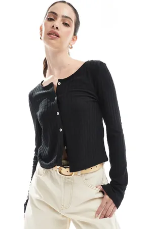 Pieces® Pointelle cardigan in