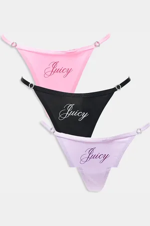 Juicy Couture 3 pack thong set in