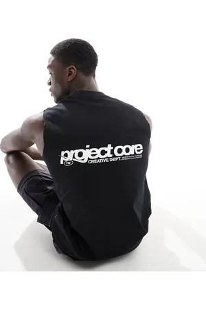 JACK & JONES Oversized vest in with backprint