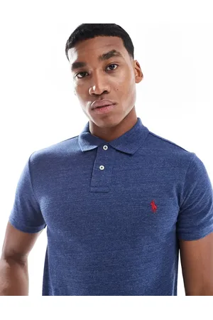 Ralph Lauren Icon logo slim fit pique polo in marl