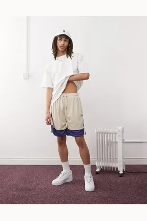 New Era Contrast panel mesh short in cream