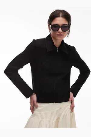 MANGO Zip through tailored jacket in
