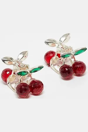 DesignB London Pack of 2 cherry hair clips