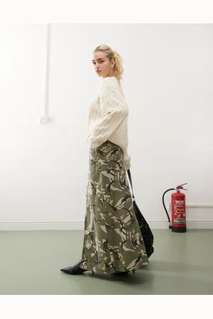 A Bathing Ape Aape By A Bathing Ape camo maxi skirt