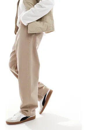 JACK & JONES Alex wide fit trouser in beige