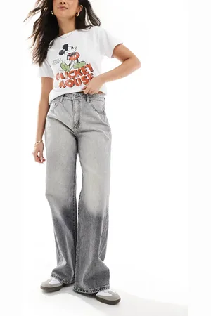 Stradivarius STR baggy jeans in light wash