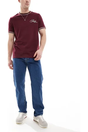 JACK & JONES Chris straight jeans in mid