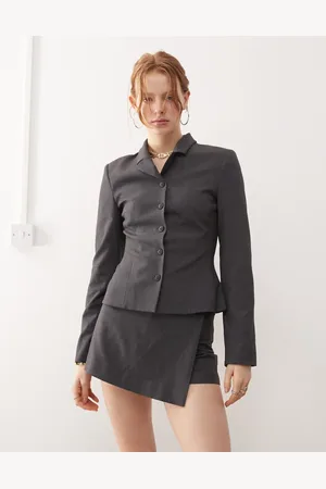 Weekday Layton co-ord tailored skort in dark