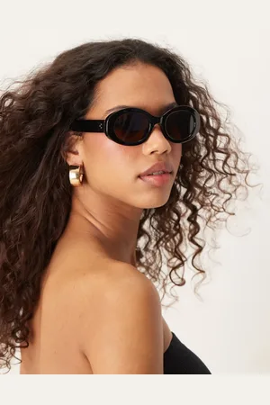 Jeepers Peepers Bubble oval sunglasses in black