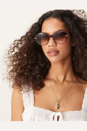 Jeepers Peepers Oversized round sunglasses in with gradient lens