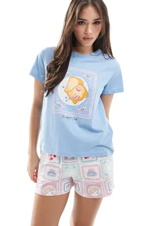 Threadbare Shorts pyjama set with brunch print