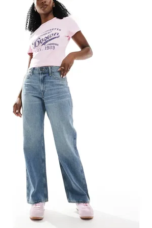 Hollister Curvy high rise baggy fit jean in light