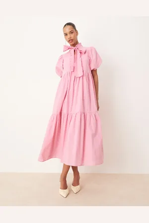 Sister Jane Bow midi dress in raspberry