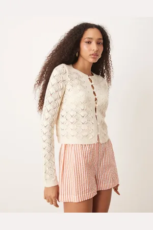 AWARE Open knit cardigan in cream