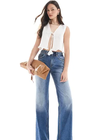 Stradivarius Tall D92 denim straight jeans in dark wash