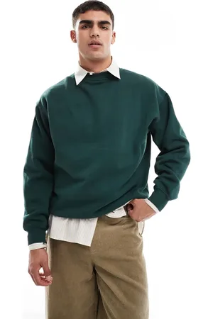 Cotton On Cotton on box fit crew neck sweater in fern