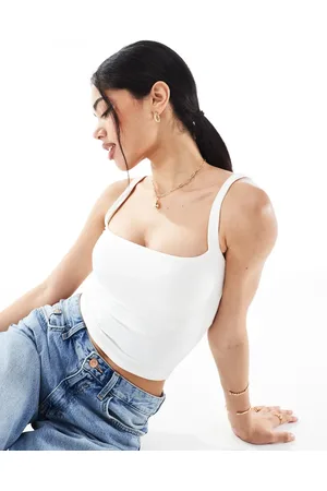 Bershka Shaping square neck cami in