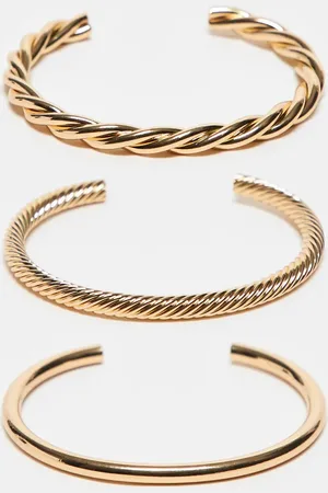 Accessorize Twisted bangle 3 pack in