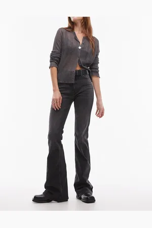 Topshop Jamie flare high rise jean in washed