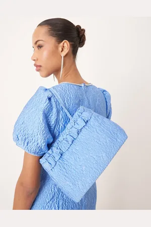 Sister Jane Embellished jacquard bag co-ord in cornflower
