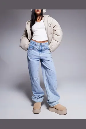 ASOS Weekend Collective baggy barrel fit jeans in light wash