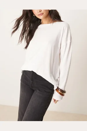 Free People Nina long sleeve t-shirt in ivory