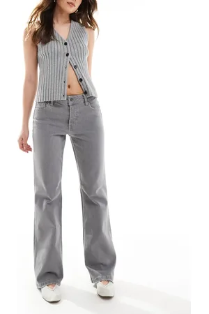 Stradivarius STR flare jean in grey wash