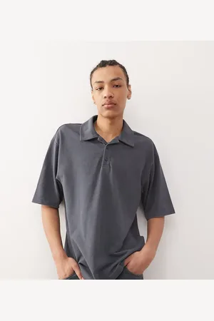COLLUSION Washed boxy polo t-shirt