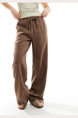 Weekday Mia linen mix trousers in